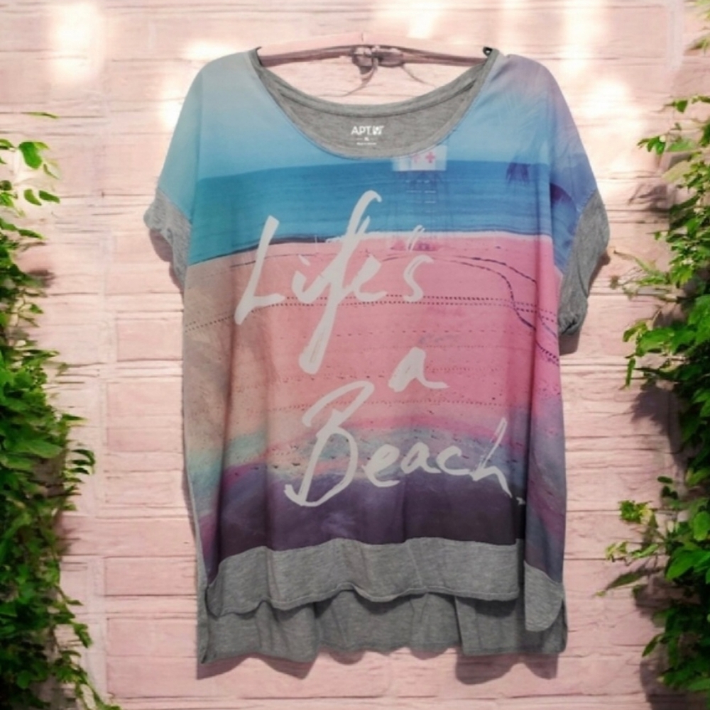 APT 9 Life's a Beach Shirt size XL